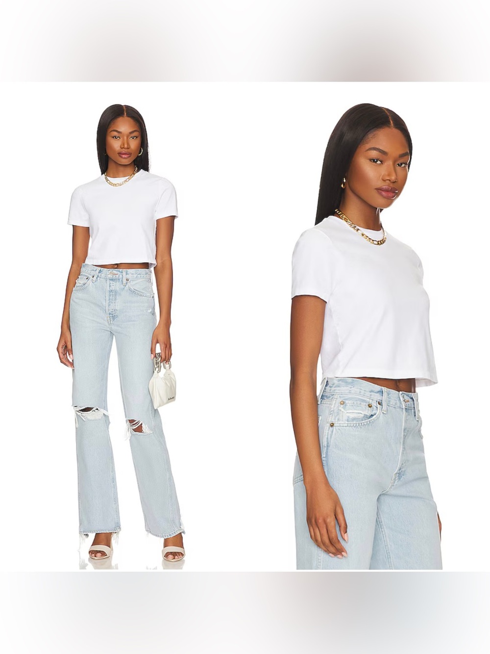 NWT RE/DONE x Hanes Micro Tee in Optic White